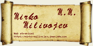 Mirko Milivojev vizit kartica